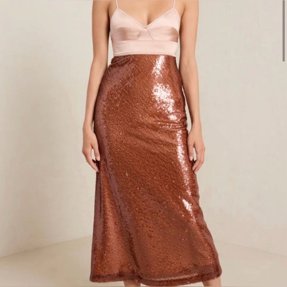 A.L.C. Gisele Sequin Midaxi Empire Dress - Picture 1 of 12